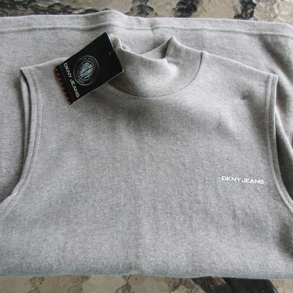New NWT DKNY Ladies Gray Knit Sleeveless Top Sweater - Picture 1 of 5